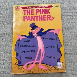 Vintage Golden Books The Pink Panther‎ A Big Activity Book 1979 Mazes Puzzles
